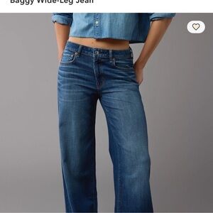 American Eagle Outfitters Low Rise Baggy Jeans 12 LONG